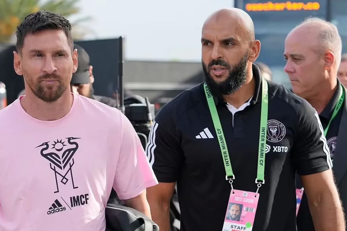 Yassine Cheuko, el guardaespaldas de Lionel Messi