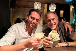Yhonatan Skarisevski junto a su padre, Rodolfo, muerto en el ataque a Israel