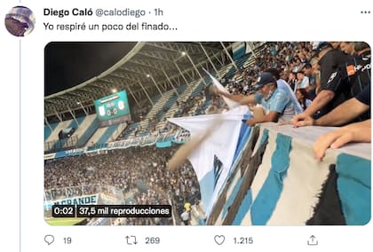 "Yo respiré un poco del finado" admitió el usuario de Twitter Diego Caló en su publicación