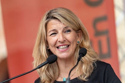 Yolanda Díaz durante un mitin de campaña (Archivo)