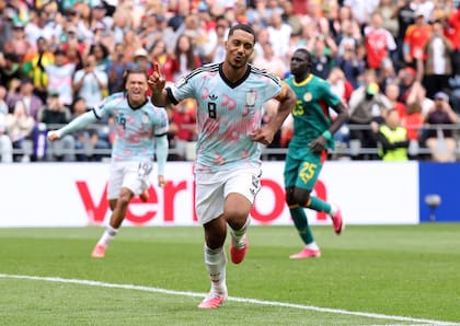 Youri Tielemans, autor del gol de la clasificación belga a octavos de final (Photo by ALEX GRIMM / GETTY IMAGES NORTH AMERICA / Getty Images via AFP)