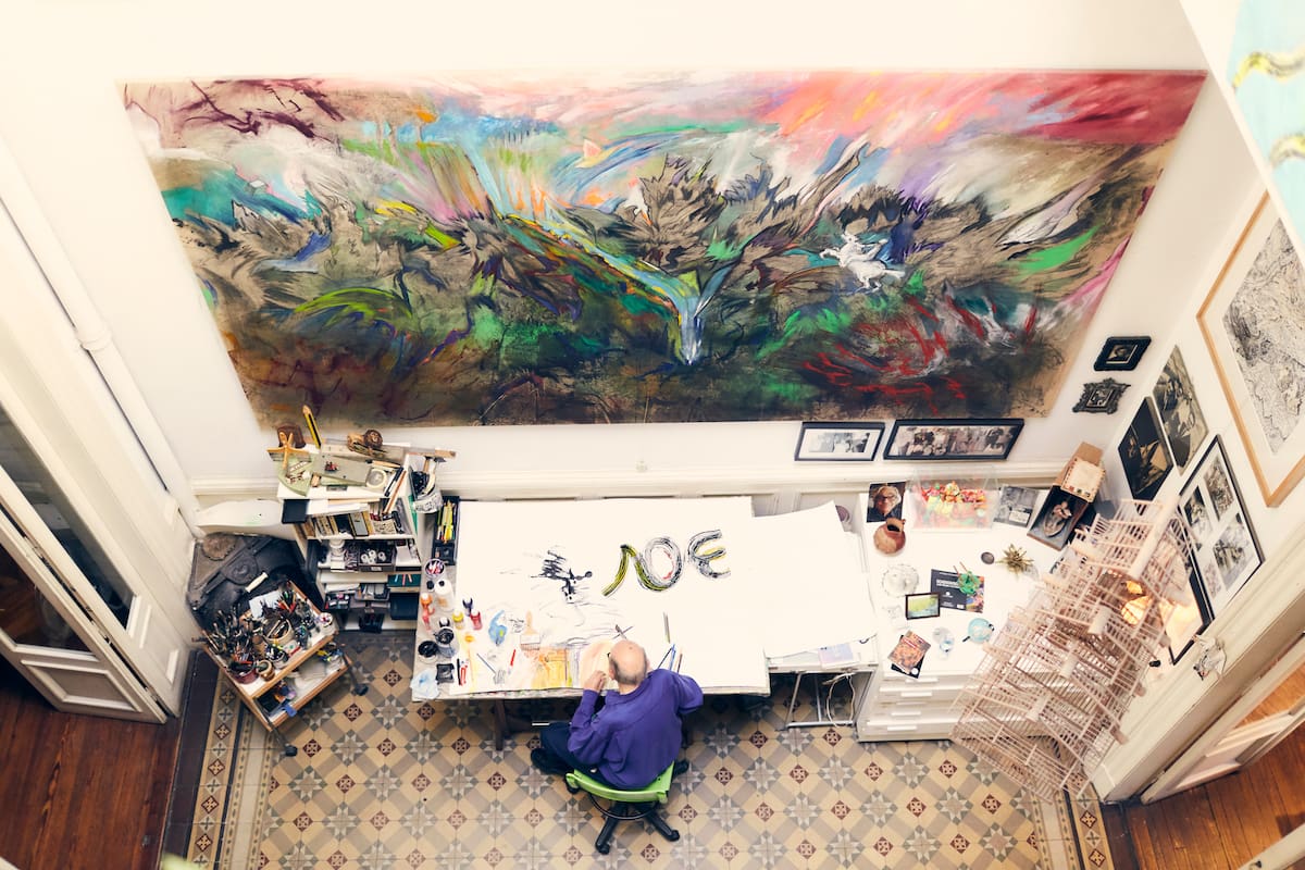 Yuyo Noé en su atelier de Buenos Aires