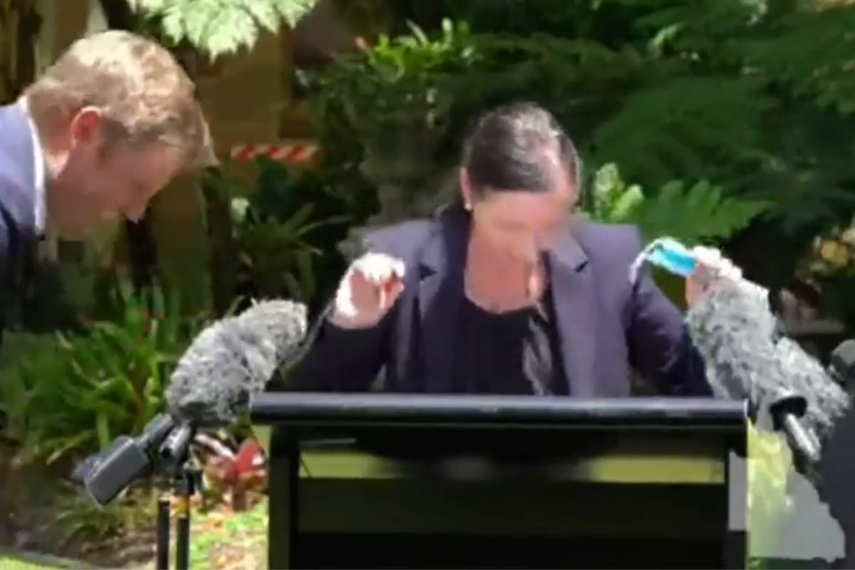 Yvette D’ath, responsable de Sanidad de Queenland, sufrió un altercado con una araña en plena conferencia de prensa