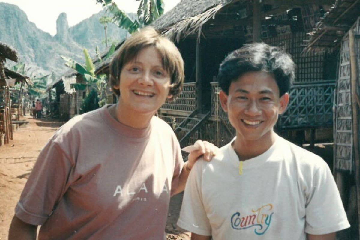 Yvette Pierpaoli en una misión de la organización Refugees International, en 1996 (Refugees International)