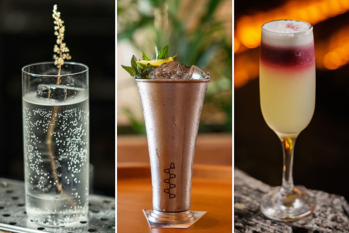 Yvy Maraey de Mixtape; Matcha Swizzle de Kero by Osaka; Argenpisco de Rufino
