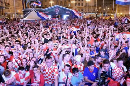 Zagreb estalló la noche del triunfo de Croacia ante Inglaterra en la semifinal