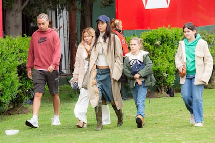 Zaira Nara llegó acompañada por su hija Malaika y su sobrino Valentino López.