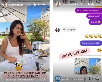 Zaira Nara negó haberse casado en secreto en París