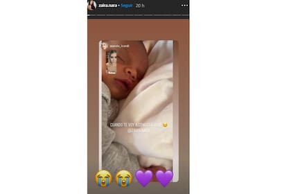 Zaira Nara replicó la historia de su hermana Wanda, donde expresó su deseo de conocer personalmente a su sobrino