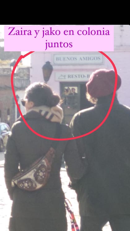 Zaira Nara y Jakob von Plessen en Colonia (Foto: Instagram @juariu)