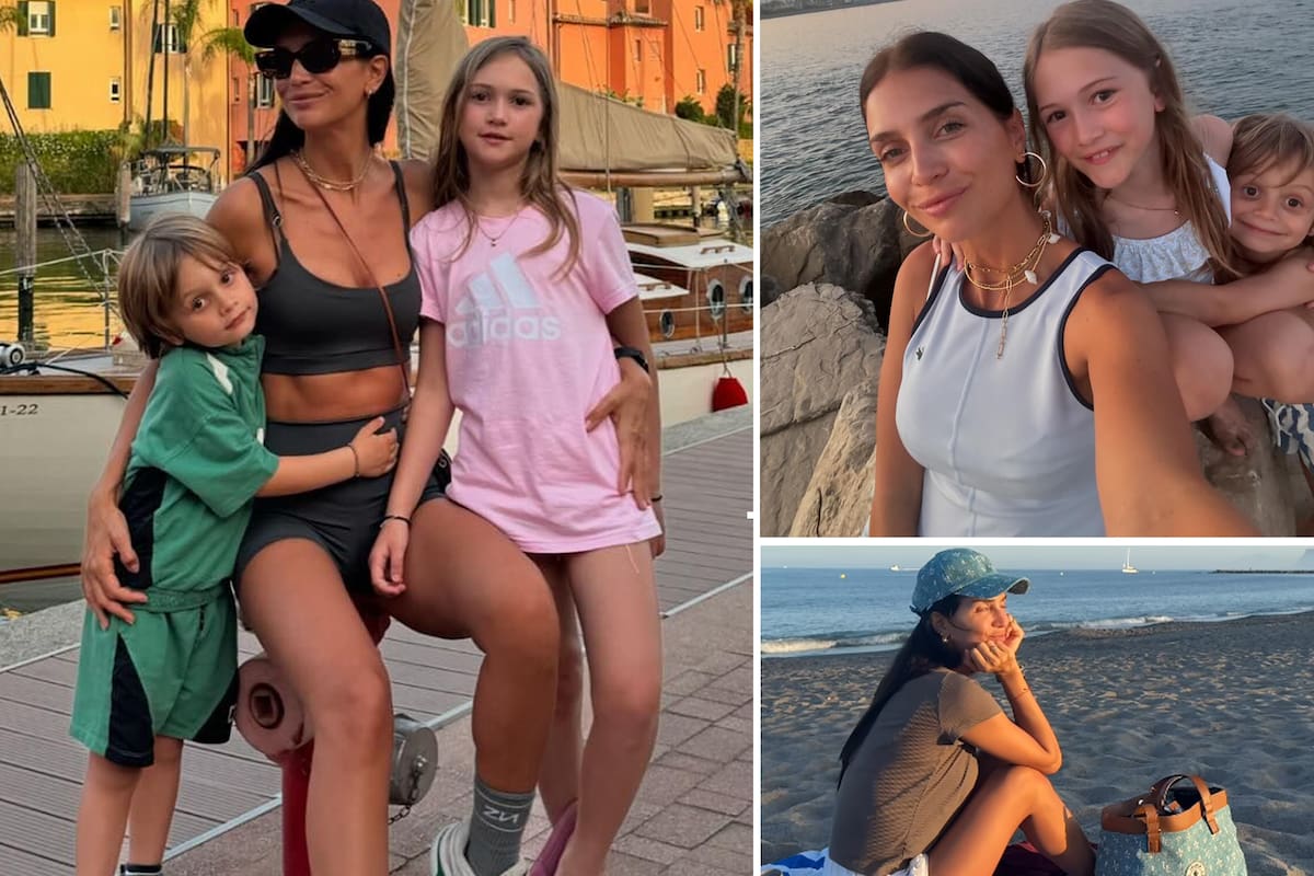 Zaira Nara y las diferentes postales que compartió junto a sus hijos en España