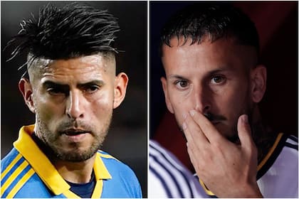 Zambrano y Benedetto, protagonistas de una resonante pelea a golpes en el entretiempo de un Racing-Boca, en 2022