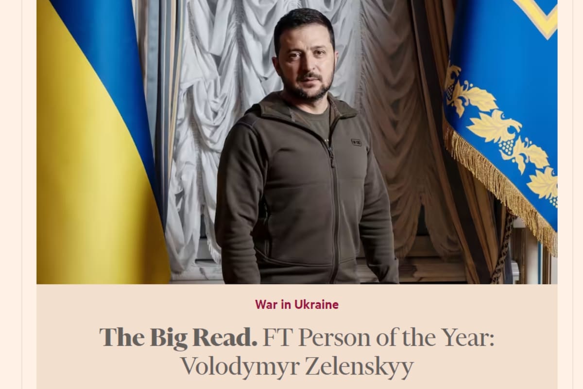Zelensky fue nombrada "persona del año" por el Financial Times