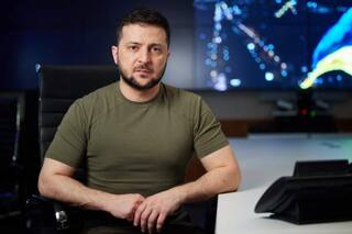 Cómo fue el impactante mensaje del presidente de Ucrania, Volodimir Zelensky