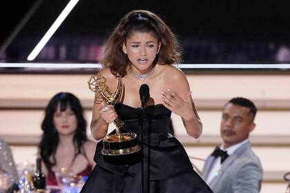 Zendaya, al recibir su segundo Emmy por Euphoria