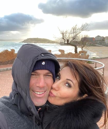 Zinedine Zidane y su esposa Véronique Fernández. Foto: Instagram.