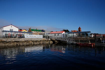 Zona portuaria de las islas Malvinas