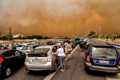 Zonas afectadas por los incendios forestales en Mati, Grecia