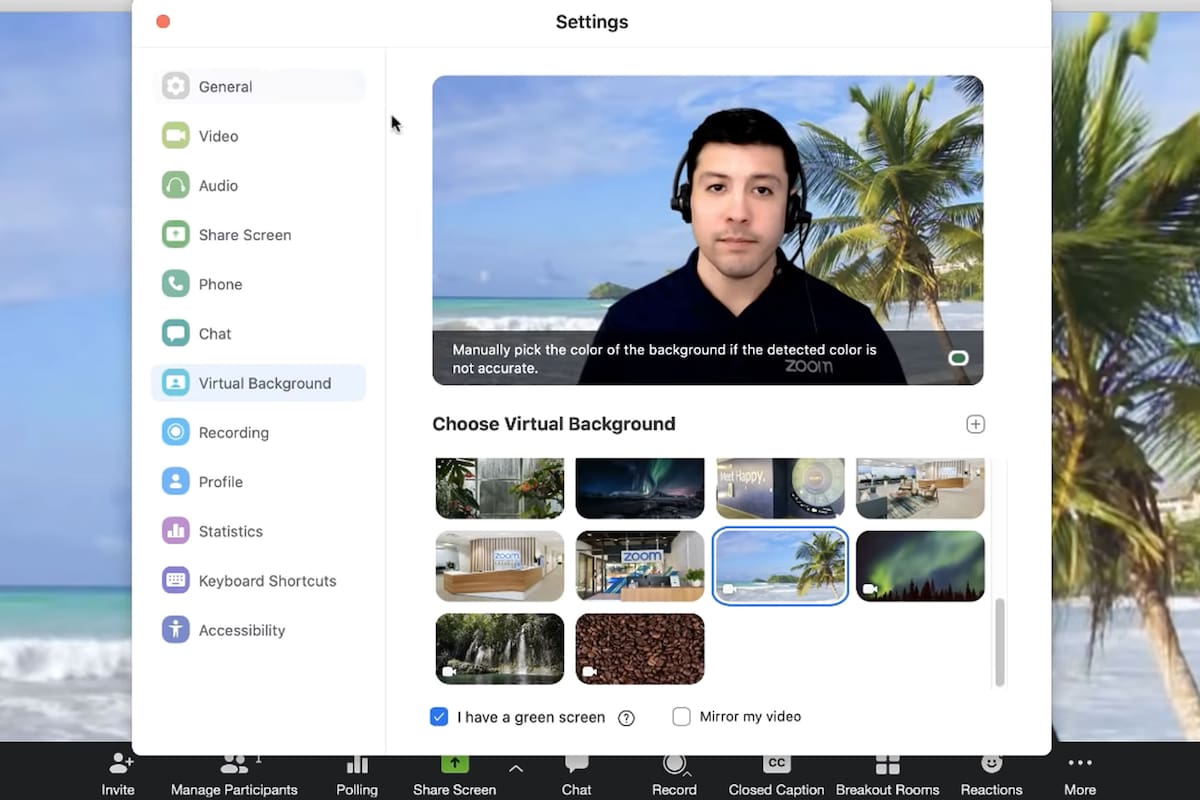 Zoom permite personalizar el fondo de las videollamadas con retratos predeterminados o imágenes a medida