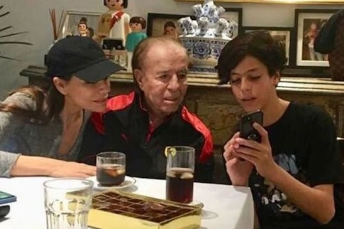 Zulemita, Carlos Saúl Menem, y Máximo, el hijo que el expresidente tuvo con Cecilia Bolocco