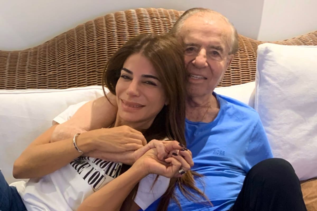 Zulemita, junto a su padre Carlos Menem