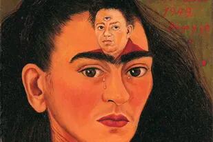 Detalle de "Diego y yo", enigmático autoretrato de Frida Kahlo que saldrá a subasta el mes próximo