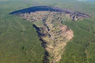 El cráter de batagaika o "boca del infierno"