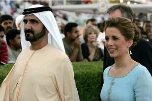 Mohamed bin Rashid al-Maktum y la princesa Haya de Jordania, su sexta esposa.