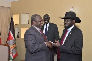 05/03/2020 Riek Machar, primer vicepresidente, y Salva Kiir, presidente de Sudán del Sur POLITICA SUR DE SUDÁN INTERNACIONAL PRESIDENCIA DE SUDÁN DEL SUR