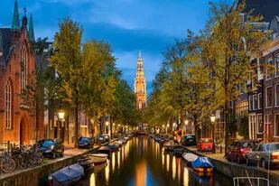 Una vista de la ciudad de Amsterdam