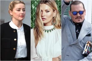 De izquierda a derecha: Amber Heard, Kate Moss y Johnny Depp (Crédito: Archivo/Instagram)