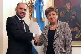 El ministro Guzmán junto a Kristalina Georgieva del FMI