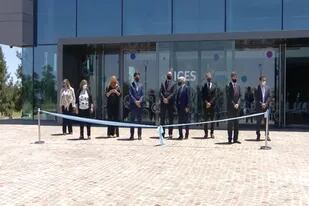 Las autoridades presentes en el acto del 75 aniversario del Grupo Sancor Seguros inauguraron el edificio del Instituto Cooperativo de Enseñanza Superior