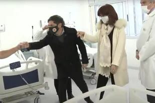 Cristina Kirchner acompañó a Axel Kicillof en una recorrida por el Hospital de Niños Sor María Ludovica