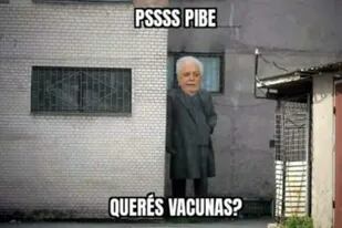 Uno de los memes que circuló sobre el caso del Vacunatorio Vip que desencadenó la renuncia del exministro Ginés Gonzáles García
