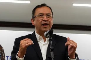 27/07/2022 July 27, 2022, Bogota, Cundinamarca, Colombia: Alfonso Prada, former debate chief of President-elect Gustavo Petro gives a press conference on advancements with mayors of Colombian cities, in Bogota, Colombia on July 27, 2022. Photo by: S. Barros/Long Visual Press POLITICA Europa Press/Contacto/S. Barros