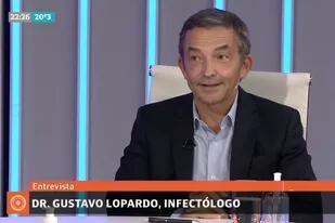 Gustavo Lopardo, especialista en enfermedades infecciosas y expresidente de la Sociedad Argentina de Infectología. Estuvo en Odisea Argentina (LN+) y despejó dudas sobre el coronavirus