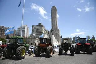 La llegada de los tractores al mismo lugar donde el sector protestó en 2008