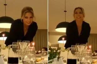 En el tercer video se ve el momento previo a que le canten el "feliz cumpleaños"