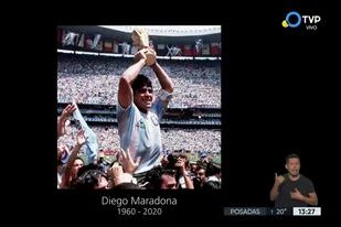 El homenaje a Diego Maradona en la previa del sorteo