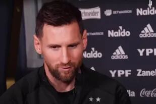Lionel Messi, durante la entrevista que le realizó Stoichkov
