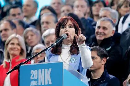 Cristina Kirchner, en el acto del 25 de mayo; un día antes, el fiscal Guillermo Marijuan había pedido su sobreseimiento