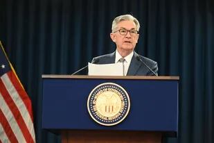 03/03/2020 El presidente de la Fed, Jerome Powell, en la rueda de prensa extraordinaria celebrada el 3 de marzo de 2020 en Washington. ECONOMIA FED