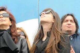 Cristina, Florencia, y Máximo Kirchner